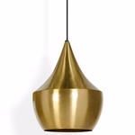 Beat Fat LED Pendant - Black / Brushed Brass