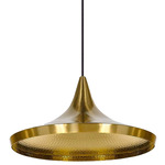 Beat Wide LED Pendant - Brushed Brass