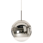 Mirror Ball LED Pendant - Black / Mirror