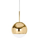 Mirror Ball LED Pendant - Black / Gold