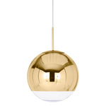 Mirror Ball LED Pendant - Black / Gold