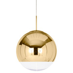 Mirror Ball LED Pendant - Black / Gold
