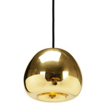 Void LED Pendant - Matte Black / Brass