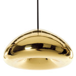 Void LED Pendant - Matte Black / Brass