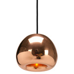 Void LED Pendant - Matte Black / Copper