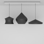 Beat Trio Linear Multi Light Pendant - White / Black