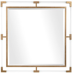 Balkan Square Wall Mirror - Gold Leaf / Mirror