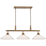 Brookdale Chandelier - Aged Brass / Frosted