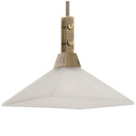 Brookdale Pendant - Aged Brass / Frosted