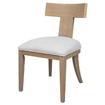 Idris Accent Chair - Natural Oak / White