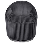 Crue Swivel Chair - Brushed Nickel / Gunmetal