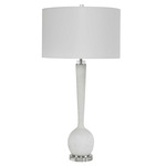 Kently Table Lamp - White Marble / White Linen