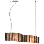 Vento Linear Pendant - Stainless Steel / Beige