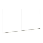 Z-Bar Linear Pendant - Matte Black / White