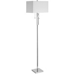 Fernanda Floor Lamp - Polished Chrome / White