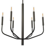 Eleanor Candlelight Chandelier - Matte Black / Black