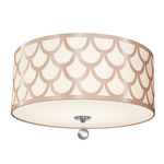 Hannah Flush Mount Ceiling Light - Polished Chrome / Gold