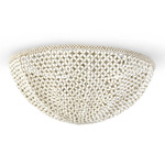 Quinn Semi Flush Ceiling Light - Cream / Cream