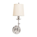 Logan Wall Sconce - Polished Nickel / Off White