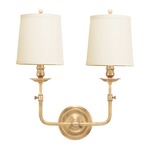 Logan Wall Sconce - Aged Brass / Off White
