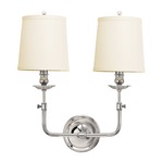 Logan Wall Sconce - Polished Nickel / Off White