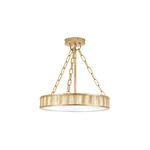 Middlebury Semi Flush Ceiling Light - Aged Brass / Frosted