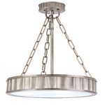 Middlebury Semi Flush Ceiling Light - Historic Nickel / Frosted