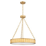 Middlebury Pendant - Aged Brass / Frosted