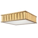 Middlebury Square Ceiling Light Fixutre - Aged Brass / Frosted