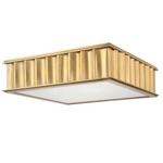 Middlebury Square Ceiling Light Fixutre - Aged Brass / Frosted