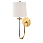 Jericho Wall Sconce - Aged Brass / Off White