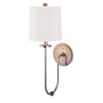Jericho Wall Sconce - Historic Nickel / Off White
