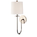 Jericho Wall Sconce - Polished Nickel / Off White