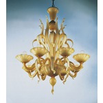 Mazzorbo Chandelier - Chrome / Amber