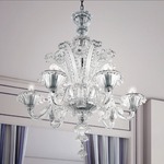 Pellestrina Chandelier - Painted / Transparent Crystal