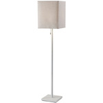 Estelle Floor Lamp - Matte White / Taupe
