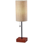 Trudy Table Lamp - Walnut / Beige