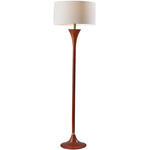 Rebecca Floor Lamp - Walnut / White