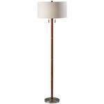 Madeline Floor Lamp - Walnut / White