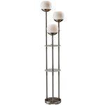 Bianca Floor Lamp - Brushed Steel / Opal White