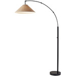 Braxton Floor Lamp - Dark Bronze / Light Brown