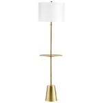 Peplum Table Lamp - Brass / Off White