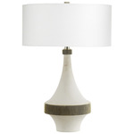 Saratoga Table Lamp - White / White