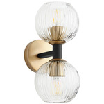 Helios Wall Sconce - Noir / Clear