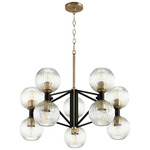 Helios Chandelier - Noir / Clear