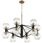 Helios Chandelier - Noir / Clear