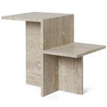 Distinct Side Table - Travertine