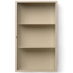 Haze Wall Cabinet with Reeded Glass - Cashmere / Reeded Glass