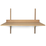 Sector Desk - Natural Oak Veneer / Brass