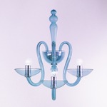 Menegario Wall Light - Polished Chrome / Transparent Light Blue